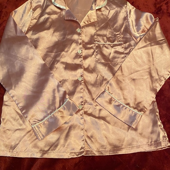SHEIN Pink Silk Pajama Set size M - Picture 2 of 4